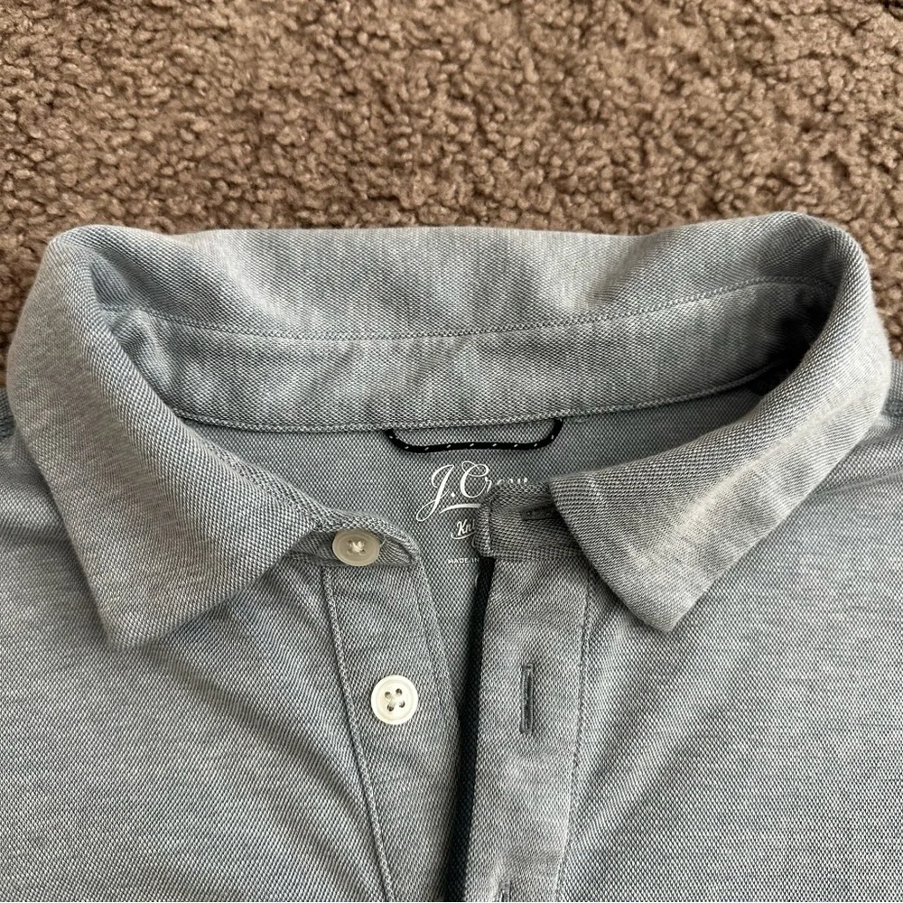 J.Crew Knit Goods Gray Short Sleeve Polo Shirt Mens M